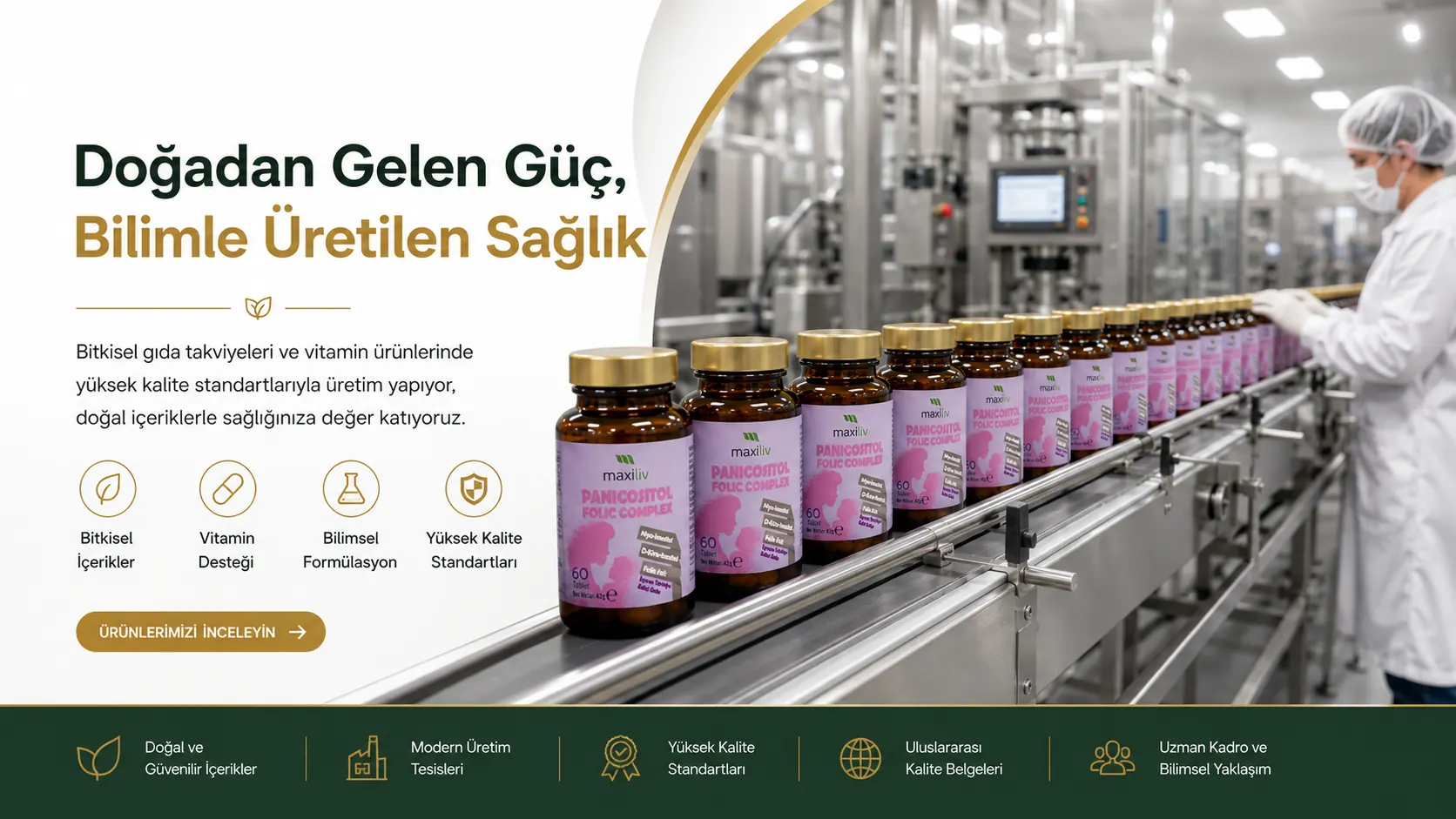 Modern Gıda Takviyesi Üretim Tesisi